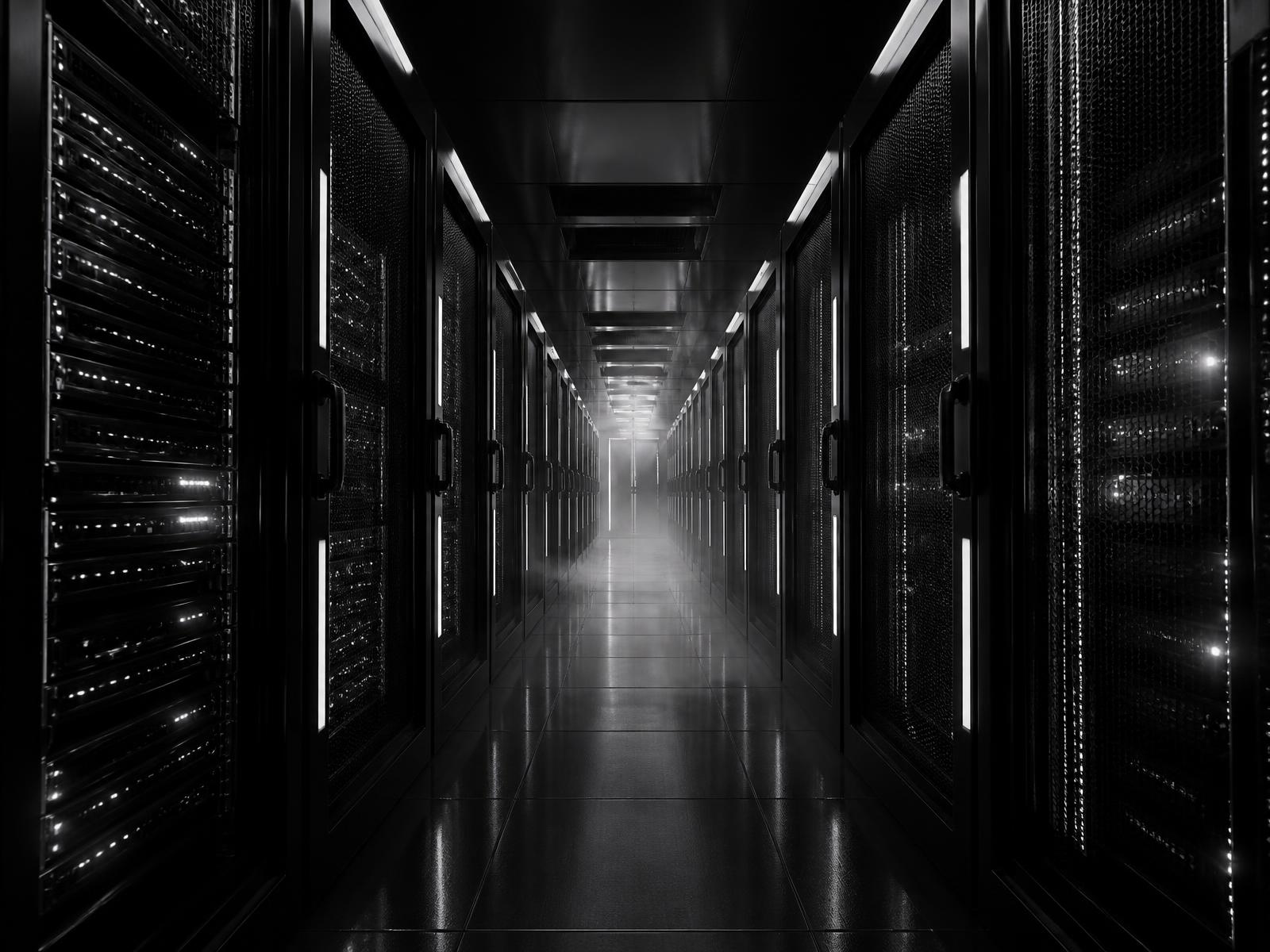 Corredor de servidores do datacenter Syrtex em São Paulo